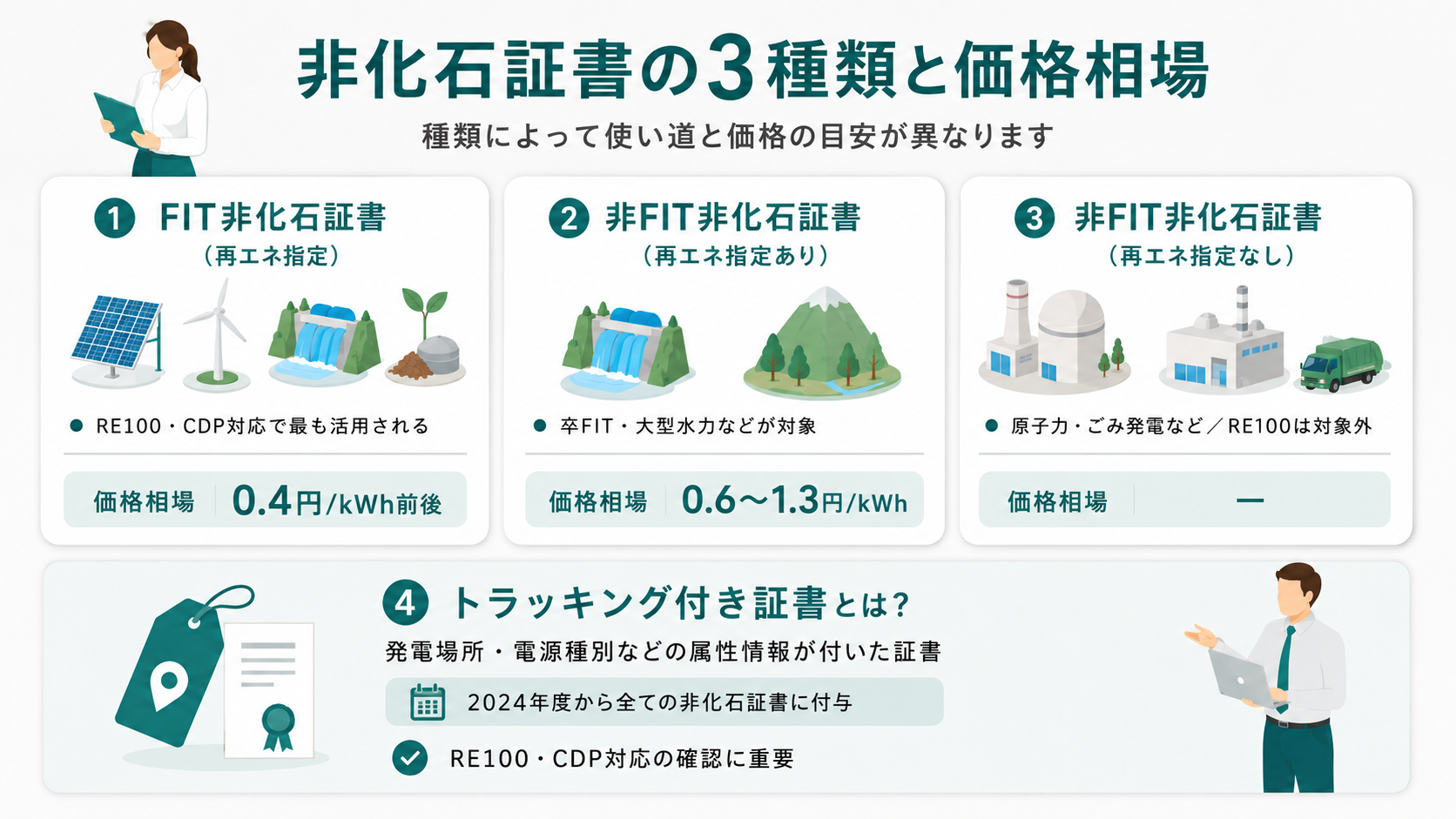 非化石証書の3種類と価格相場